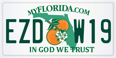 FL license plate EZDW19