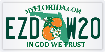 FL license plate EZDW20