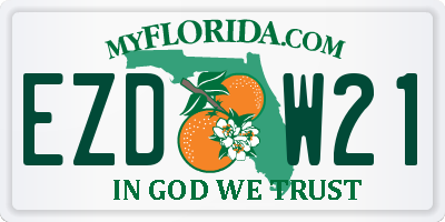 FL license plate EZDW21
