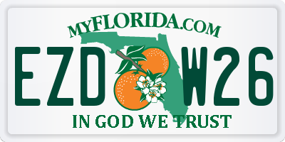 FL license plate EZDW26