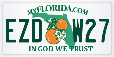 FL license plate EZDW27