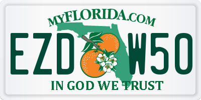 FL license plate EZDW50