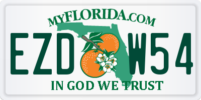 FL license plate EZDW54