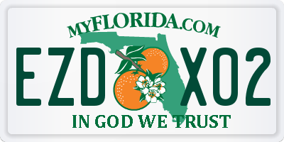 FL license plate EZDX02