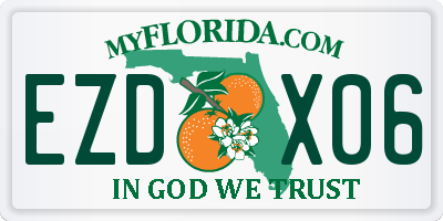 FL license plate EZDX06