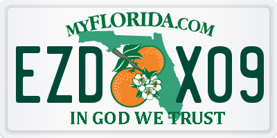 FL license plate EZDX09