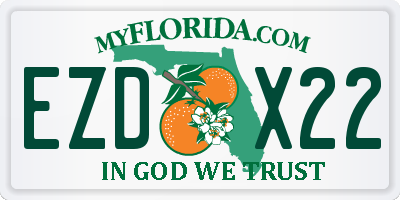 FL license plate EZDX22