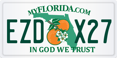 FL license plate EZDX27
