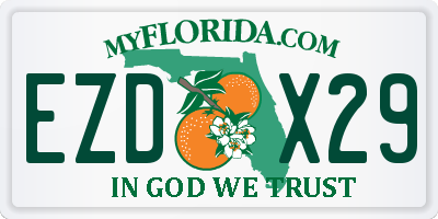 FL license plate EZDX29