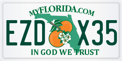 FL license plate EZDX35