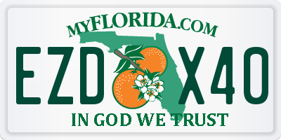 FL license plate EZDX40