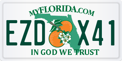 FL license plate EZDX41