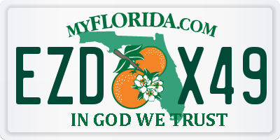 FL license plate EZDX49