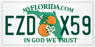 FL license plate EZDX59