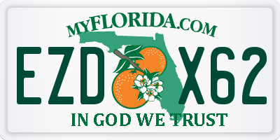FL license plate EZDX62