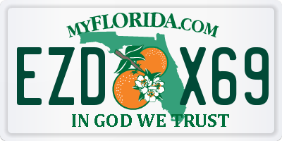 FL license plate EZDX69