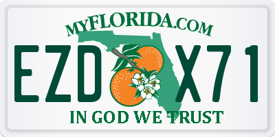 FL license plate EZDX71