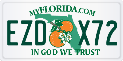 FL license plate EZDX72
