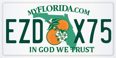 FL license plate EZDX75
