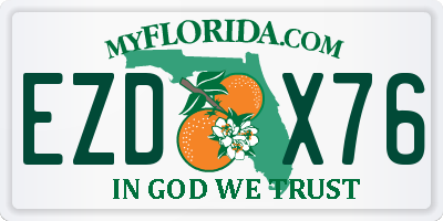 FL license plate EZDX76