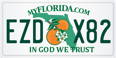 FL license plate EZDX82