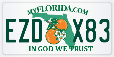 FL license plate EZDX83