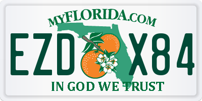 FL license plate EZDX84
