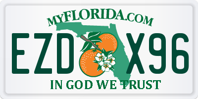 FL license plate EZDX96