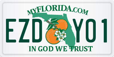FL license plate EZDY01