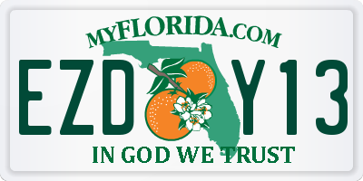 FL license plate EZDY13