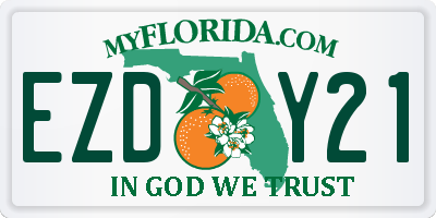 FL license plate EZDY21