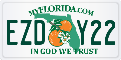 FL license plate EZDY22