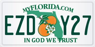 FL license plate EZDY27