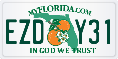 FL license plate EZDY31