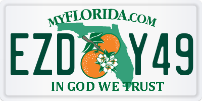 FL license plate EZDY49
