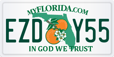 FL license plate EZDY55
