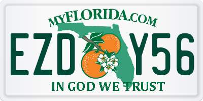 FL license plate EZDY56