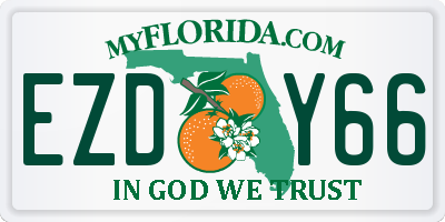 FL license plate EZDY66