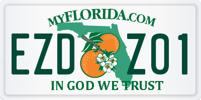 FL license plate EZDZ01