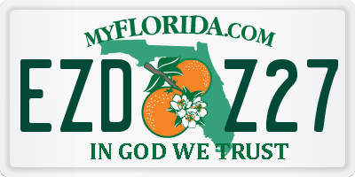 FL license plate EZDZ27