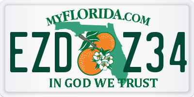 FL license plate EZDZ34