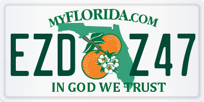 FL license plate EZDZ47