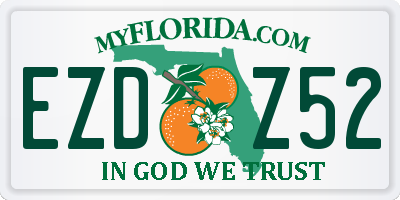 FL license plate EZDZ52
