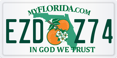 FL license plate EZDZ74