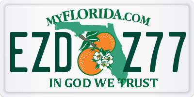 FL license plate EZDZ77