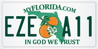 FL license plate EZEA11