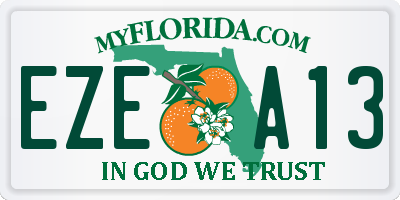 FL license plate EZEA13