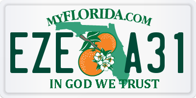 FL license plate EZEA31