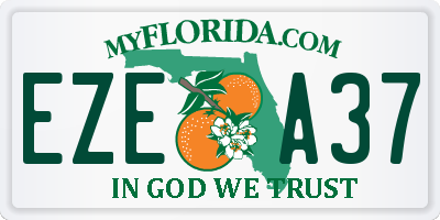 FL license plate EZEA37