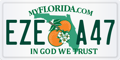 FL license plate EZEA47